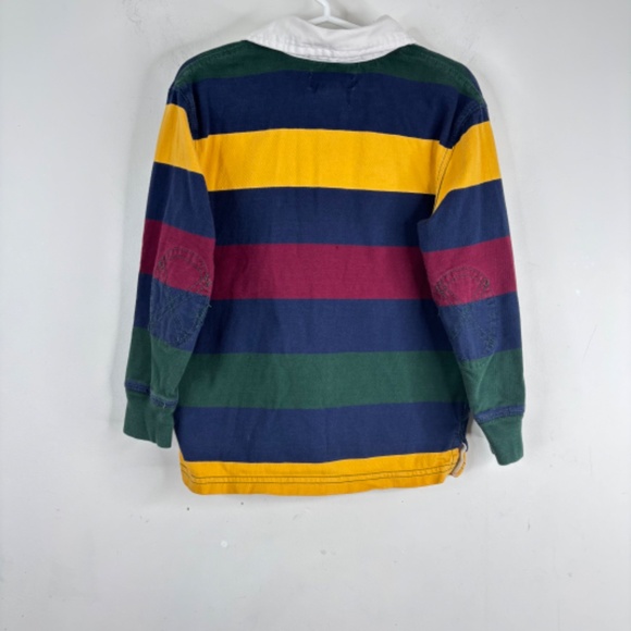Polo Ralph Lauren Christmas Striped Rugby Shirt Brother Set 18M 4T Elbow Patches - Picture 5 of 16